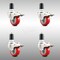 Service Caster 3 Inch 316SS Red Poly Swivel 1-1/2 Inch Expanding Stem Caster Set Lock Brake SCC-SS316TTLEX20S314-PPUB-RED-112-4 - alternate 1